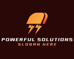 Lightning Plug Electricity logo design