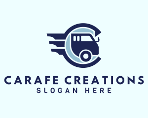 Freight Vehicle Letter C logo design