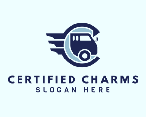 Freight Vehicle Letter C logo design