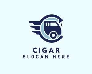 Freight Vehicle Letter C logo design