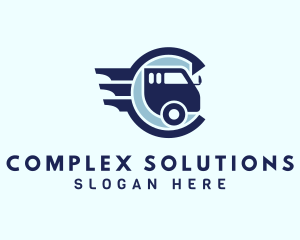 Freight Vehicle Letter C logo design