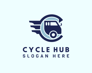 Freight Vehicle Letter C logo design