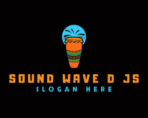 African Conga Drum logo design