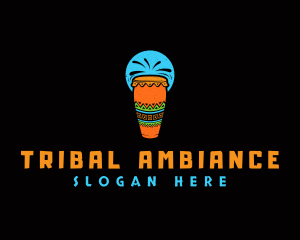 African Conga Drum logo design