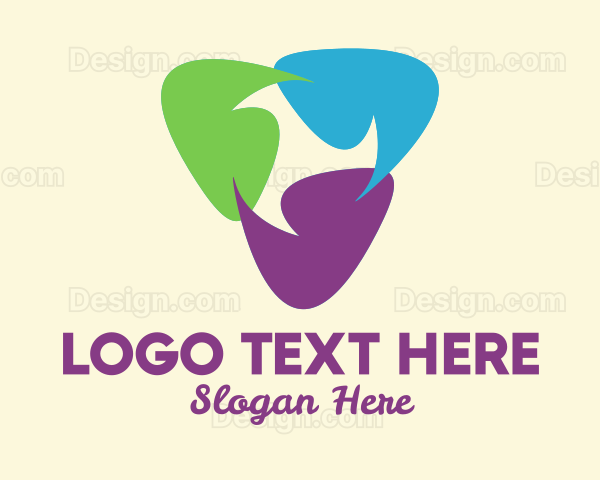 Colorful Guitar Pick Logo