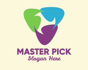 Colorful Guitar Pick  logo design