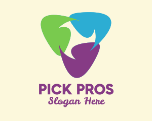 Colorful Guitar Pick  logo