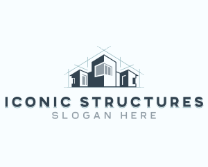 Architect Blueprint Structure logo design