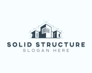 Architect Blueprint Structure logo design