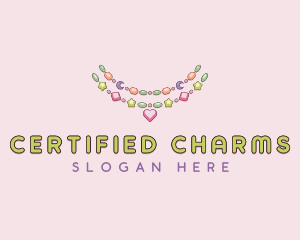 Charm Beads Necklace logo design