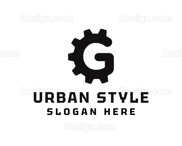 Machine Gear Cog Logo