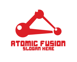 Red Shiny Atom logo design