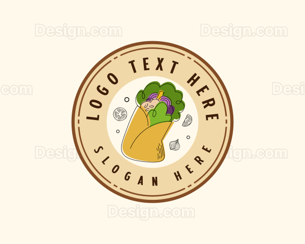 Pita Wrap Snack Logo