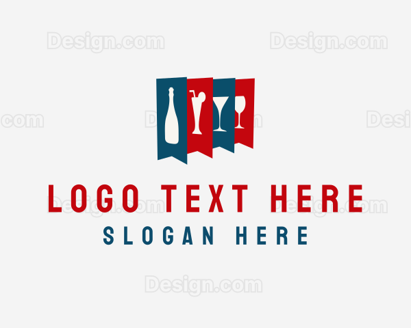 Alcoholic Drink Banner Logo