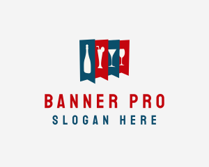 Alcoholic Drink Banner  logo design