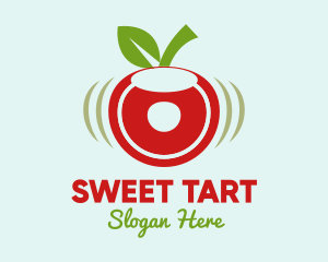 Apple Fruit Donut logo design