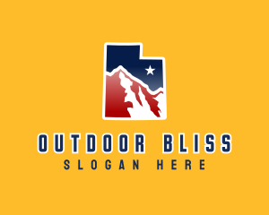 Utah Canyon Cliff logo design