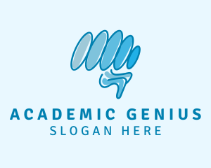 Blue Creative Brain logo design