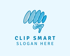 Blue Creative Brain logo design