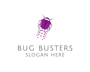 Purple Flying Beetle logo design