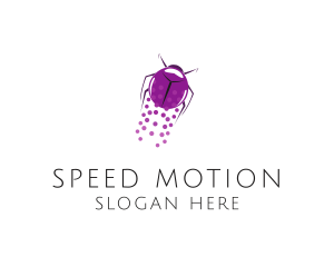 Purple Flying Beetle logo design