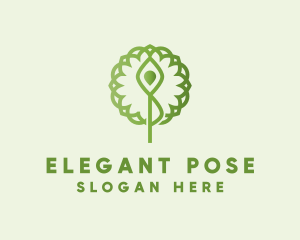 Yoga Tree Pose logo design