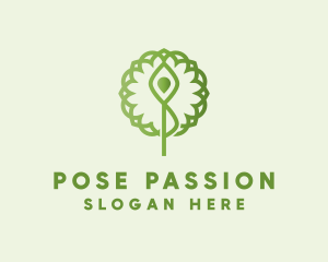 Yoga Tree Pose logo design