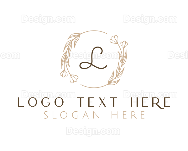 Floral Wedding Planner Wreath Logo