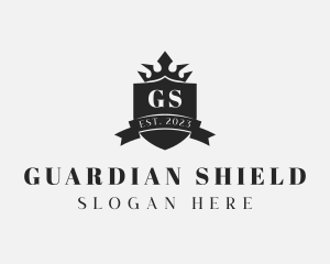 Shield Regal Crown logo design