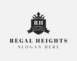 Shield Regal Crown logo design