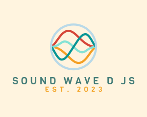 Abstract Wave Lines logo design