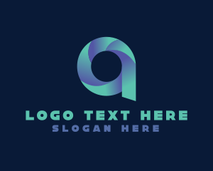 Gradient Tech Letter A logo