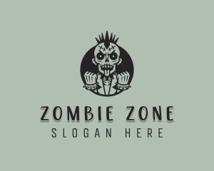 Zombie Punk Rock logo design