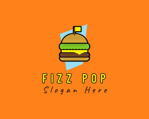 Retro Cheese Burger logo design