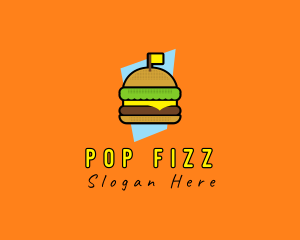 Retro Cheese Burger logo design