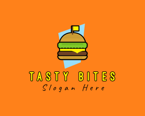 Retro Cheese Burger logo design