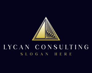 Luxury Triangle Pyramid logo design