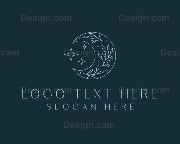 Floral Moon Holistic Logo