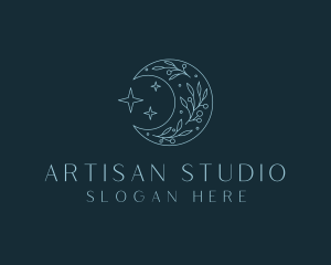 Floral Moon Holistic logo design