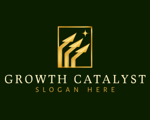 Arrow Growth Pointer logo design