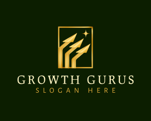 Arrow Growth Pointer logo design