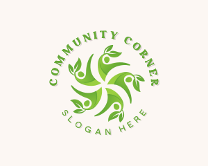 Leaf Community People logo design