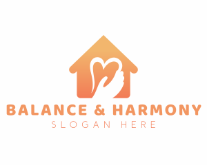 Heart Hand House logo design