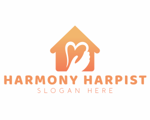 Heart Hand House logo design