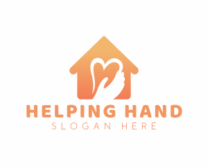 Heart Hand House logo design