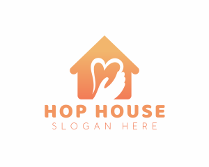 Heart Hand House logo design