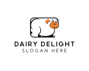 Cow Dairy Farm logo design