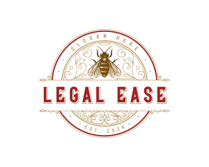 Honey Bee Ornamental Logo