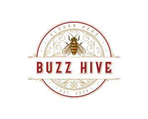 Honey Bee Ornamental logo design