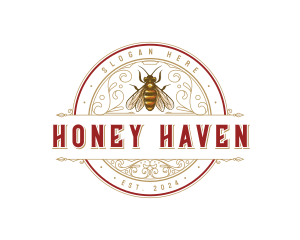 Honey Bee Ornamental logo design